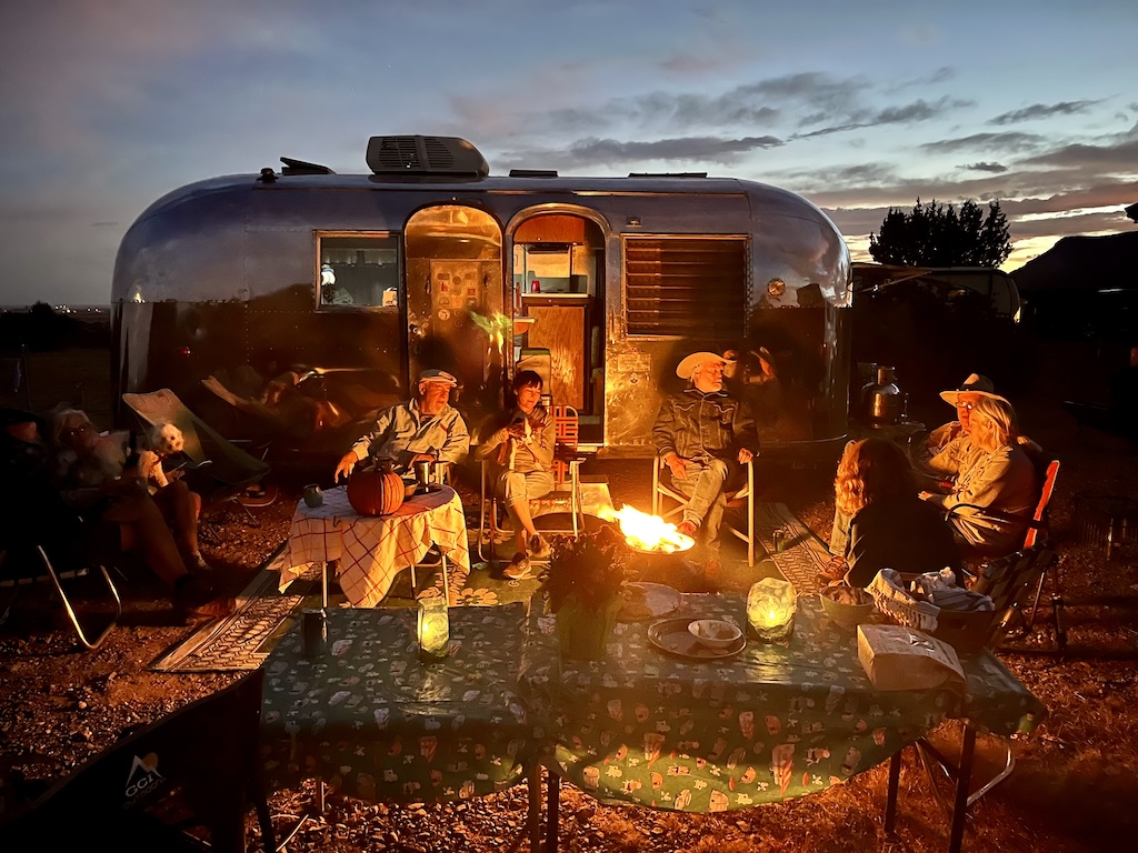 Gathering at a Vintage Airstream