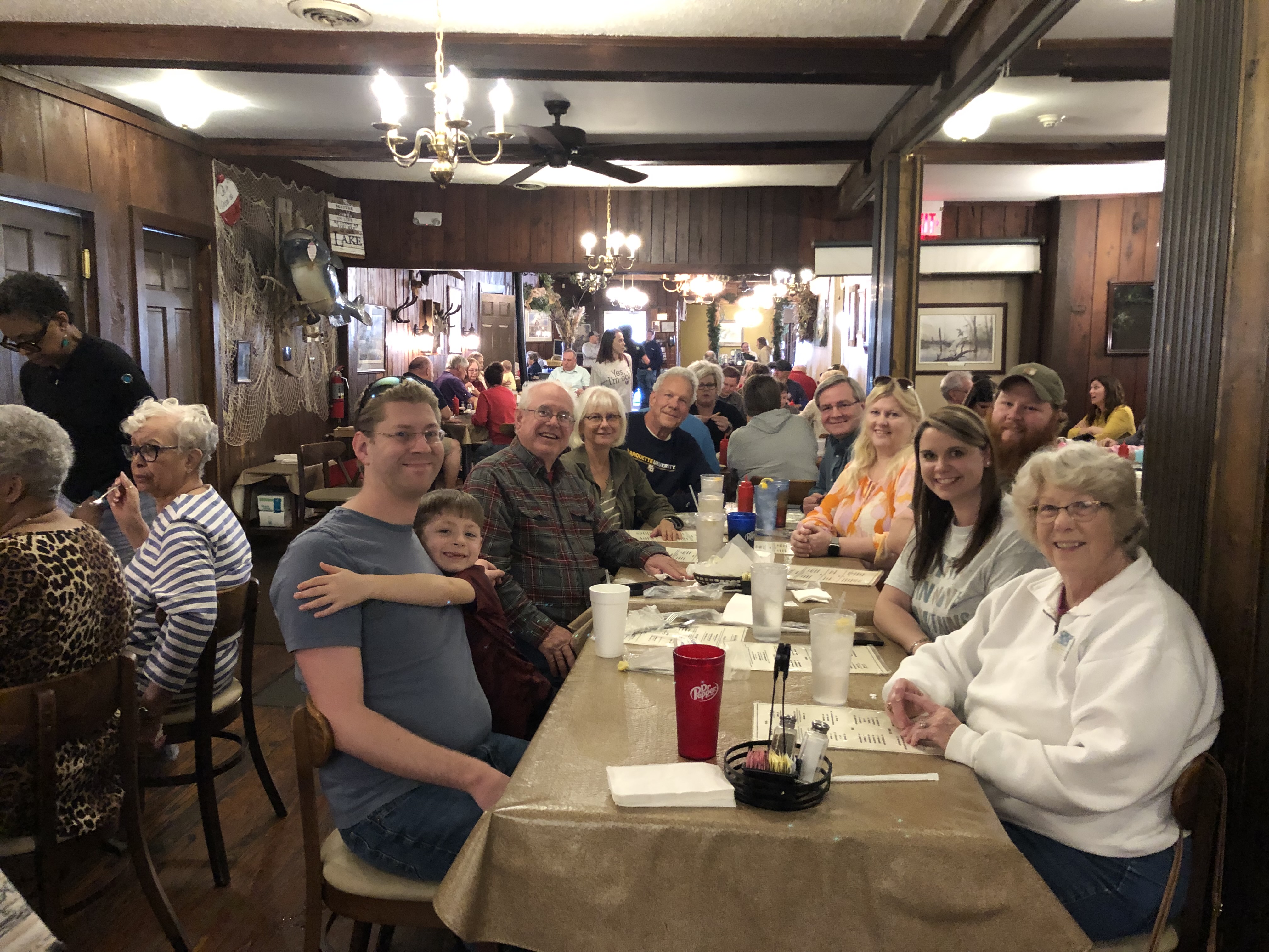 Out with John and Lois' family for dinner