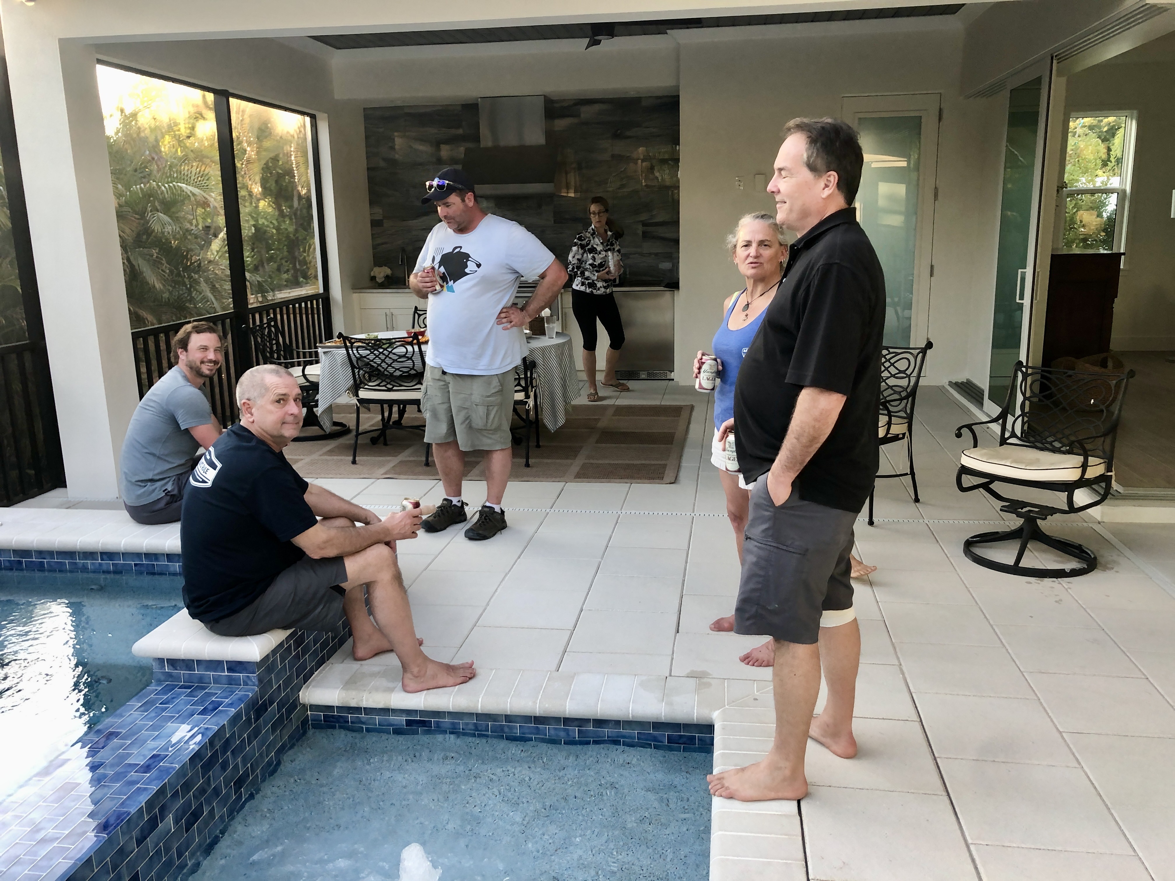 John & AJ invited sailing team back to their new home!