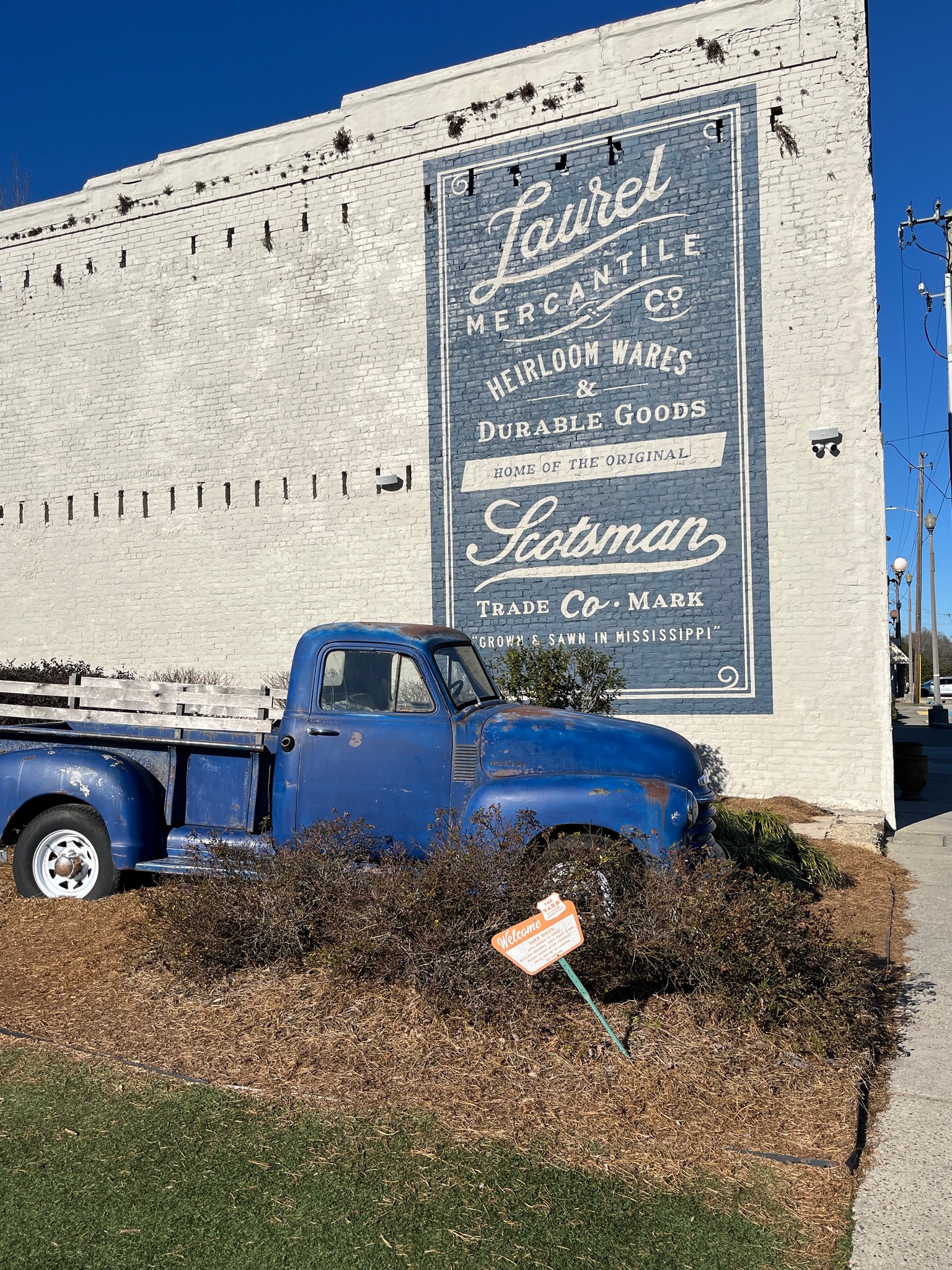 Vintage truck outside Erin's place.