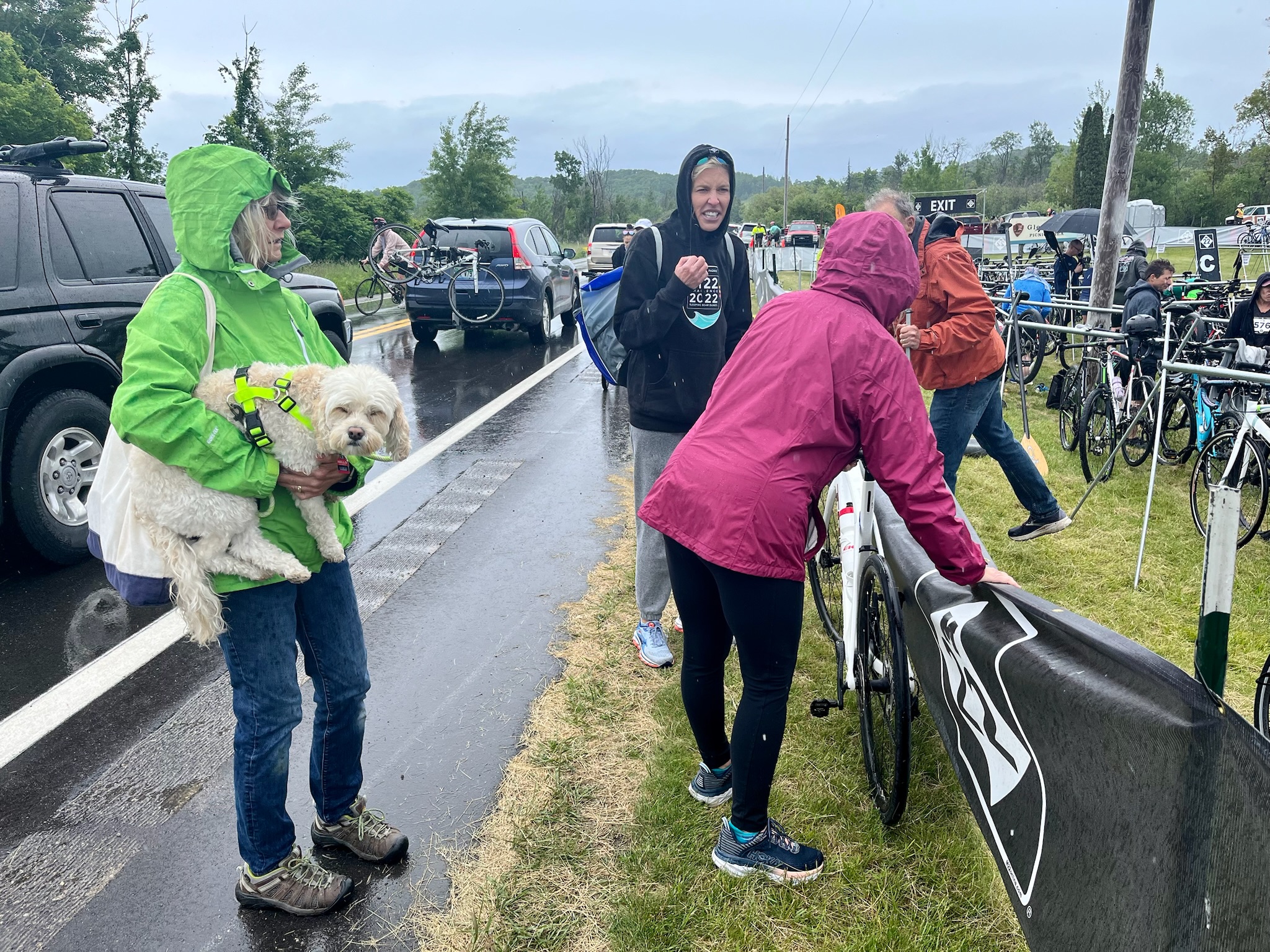 Not everyone enjoyed watching Karen & Kelly's family doing a triathlon