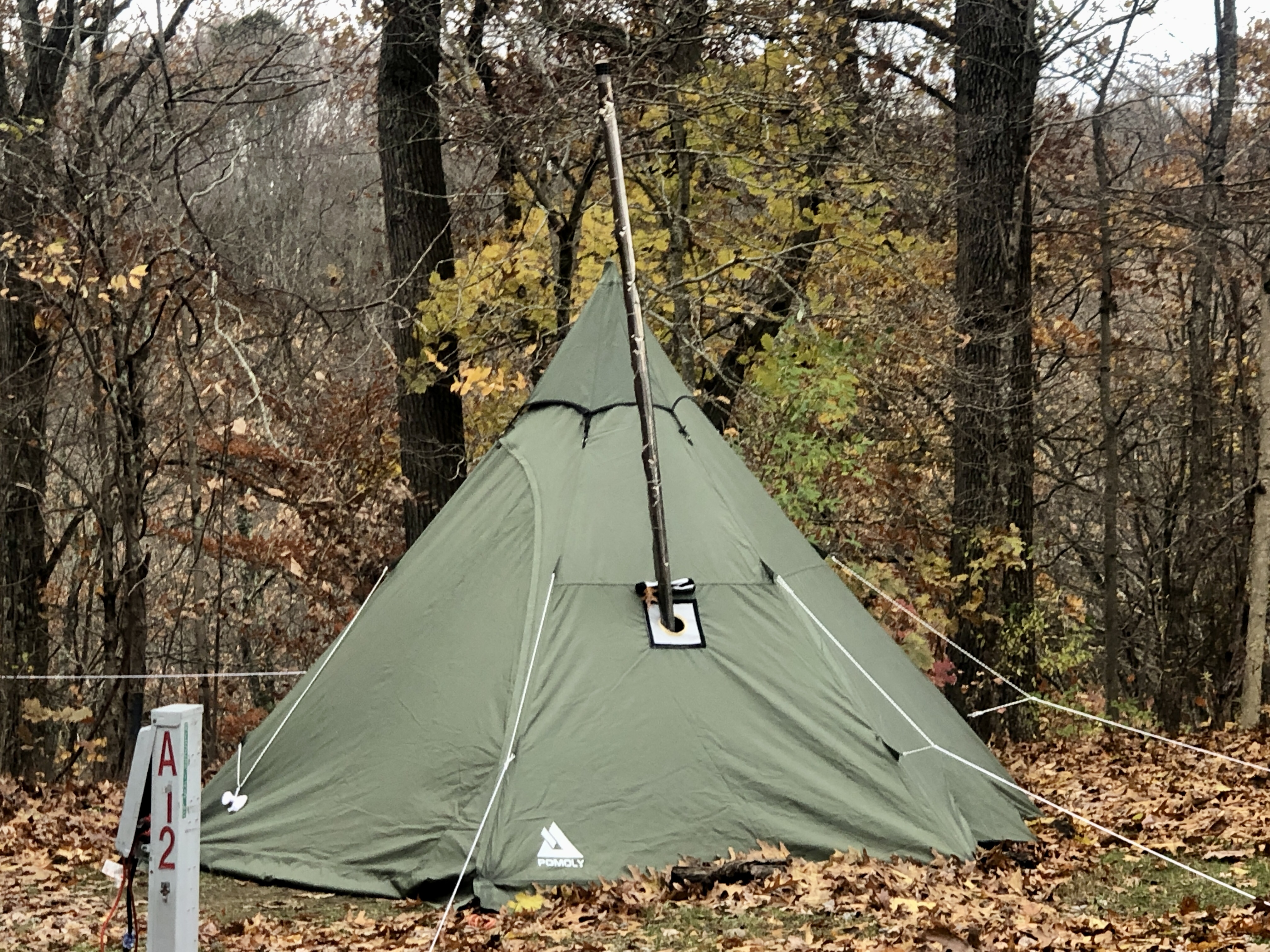 1st night coming home at Salt Lake St. Park, Ohio. Noticed this heated tent there.